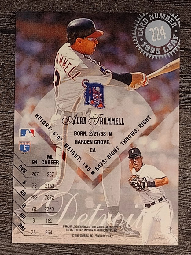 1995 Leaf #224 Alan Trammell