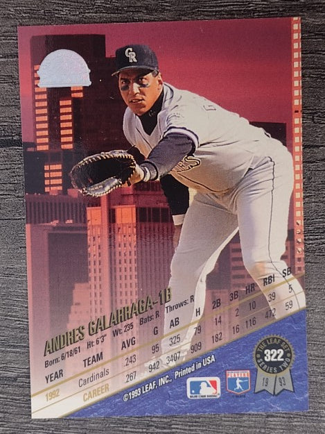 1993 Leaf #322 Andres Galarraga