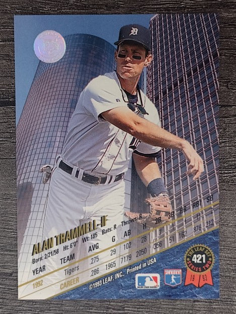 1993 Leaf #421 Alan Trammell