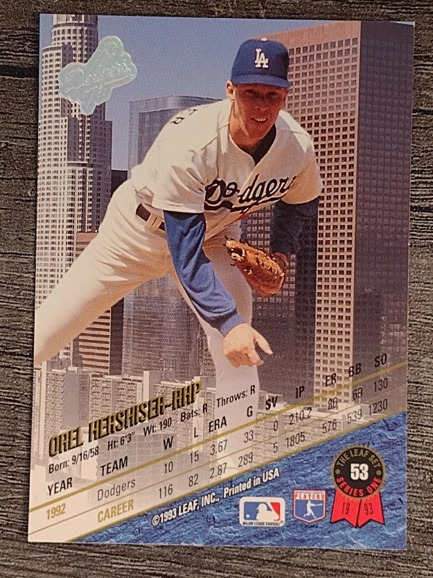 1993 Leaf #53 Orel Hershiser