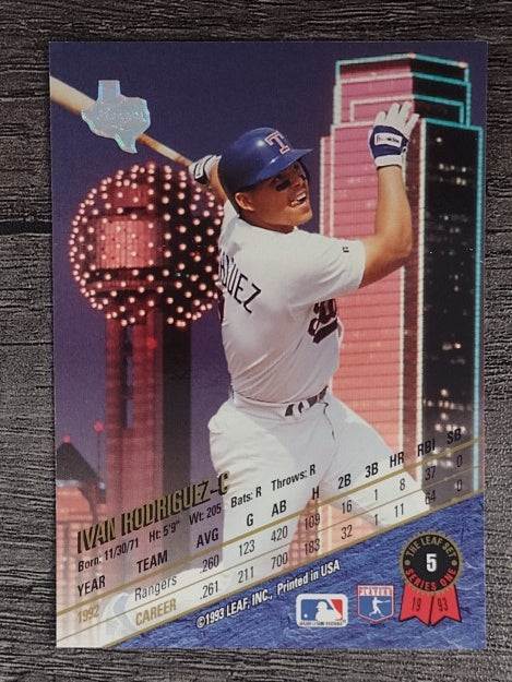 1993 Leaf #5 Ivan Rodriguez