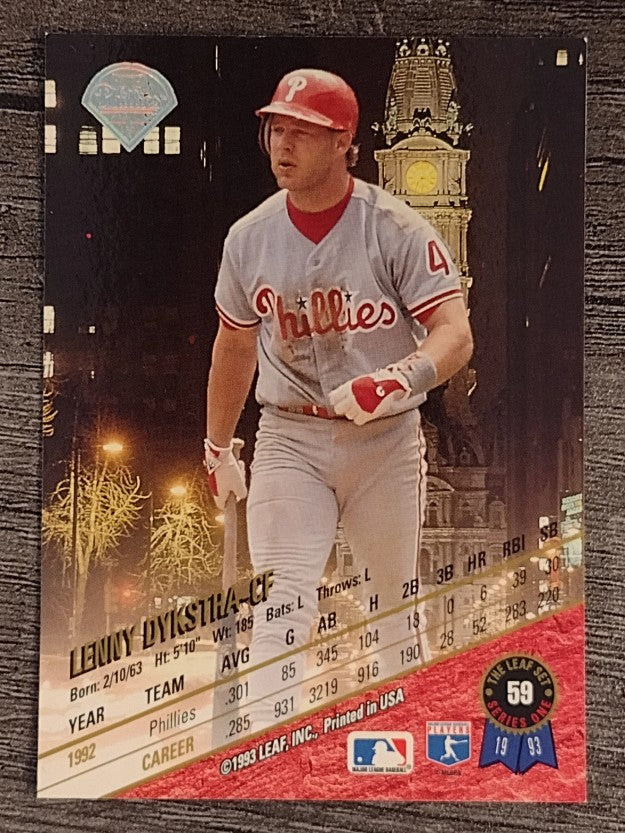 1993 Leaf #59 Len Dykstra
