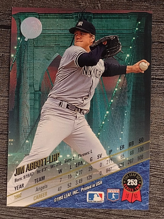 1993 Leaf #253 Jim Abbott