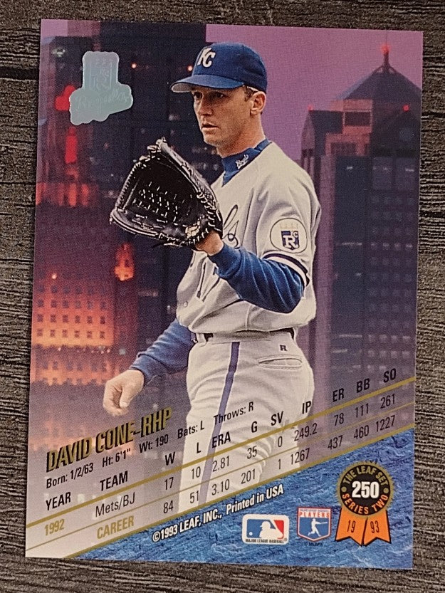1993 Leaf #250 David Cone