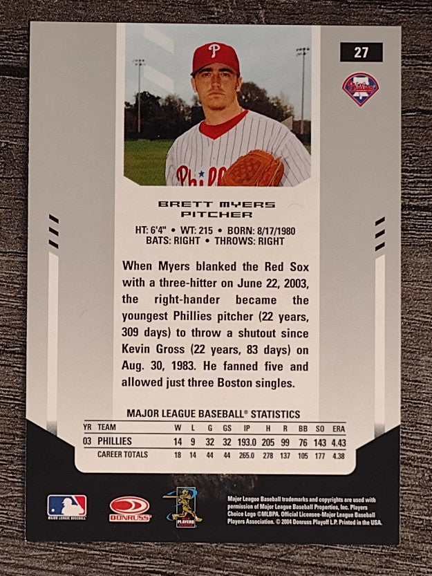 2004 Leaf Certified Materials #27 Brett Myers