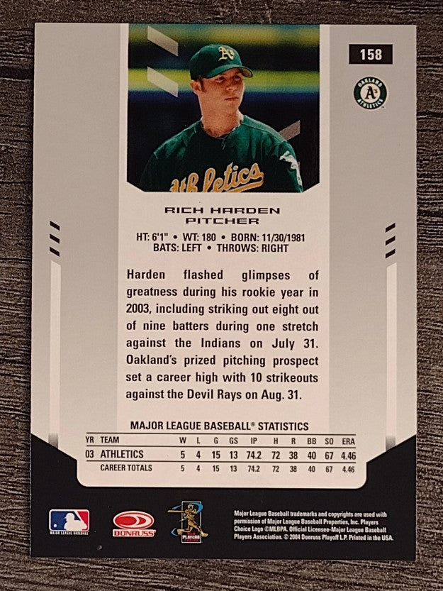 2004 Leaf Certified Materials #158 Rich Harden