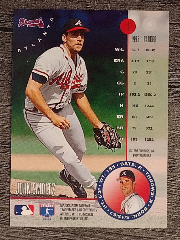 1996 Leaf #1 John Smoltz
