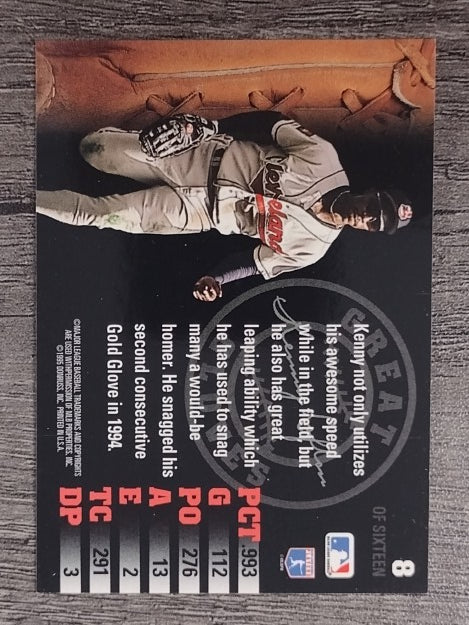 1995 Leaf Great Gloves #8 Kenny Lofton