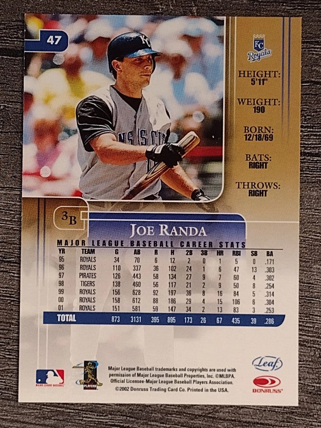2002 Leaf Rookies and Stars #47 Joe Randa