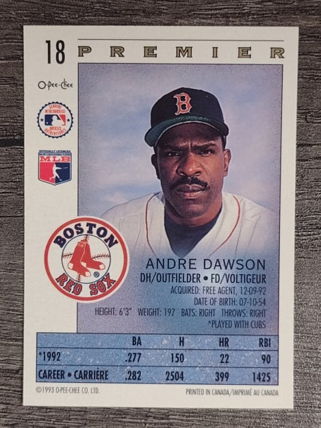 1993 O-Pee-Chee Premier #18 Andre Dawson