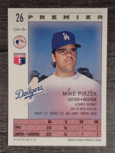 1993 O-Pee-Chee Premier #26 Mike Piazza