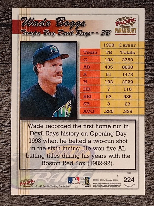 1999 Paramount #224 Wade Boggs