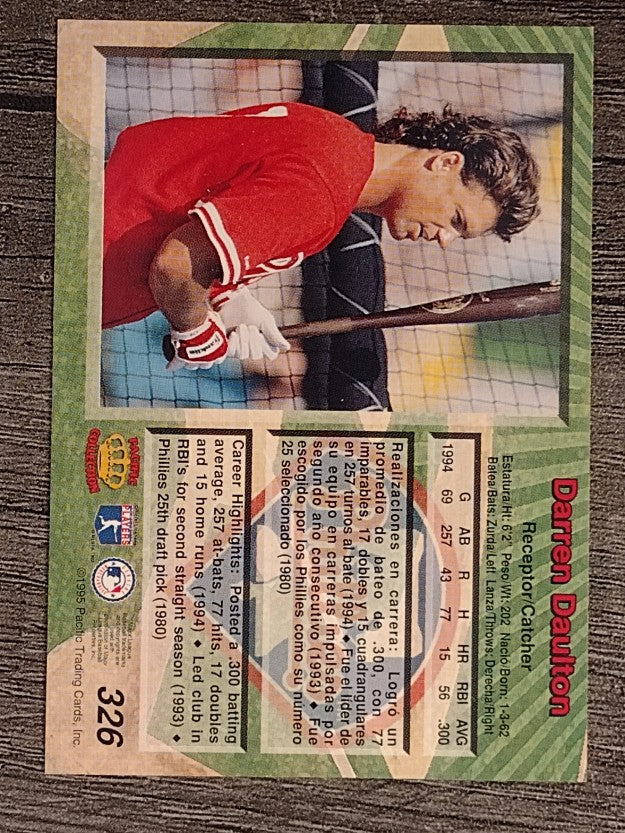 1995 Pacific #326 Darren Daulton