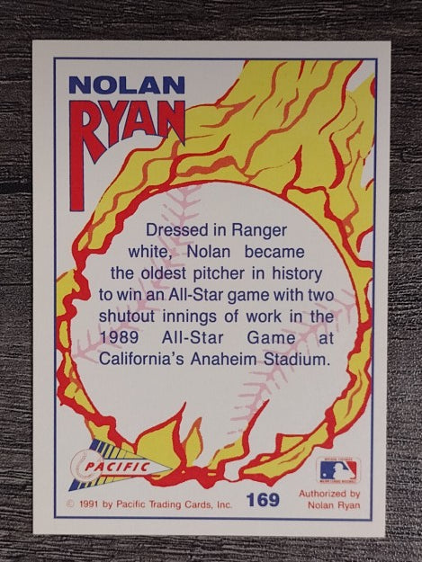 1992 Pacific Ryan Texas Express II #169 Nolan Ryan/Texas All-Star