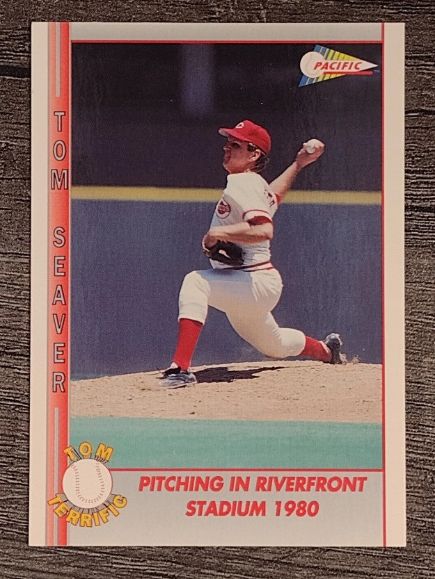 1992 Pacific Seaver #90 Tom Seaver/Pitching in/Riverfront Stadium, 1980