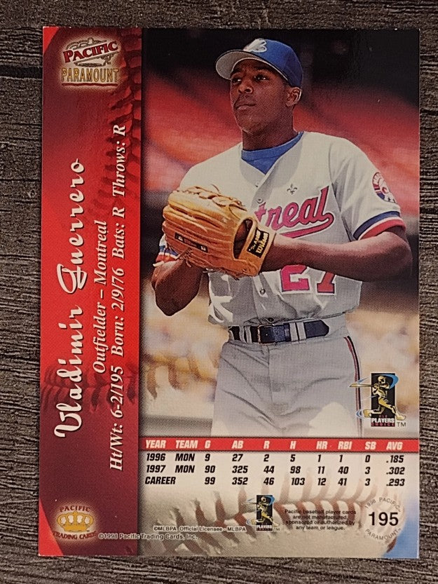 1998 Paramount #195 Vladimir Guerrero