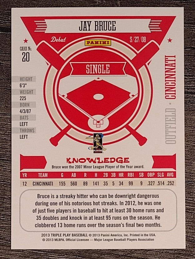 2013 Triple Play #20 Jay Bruce