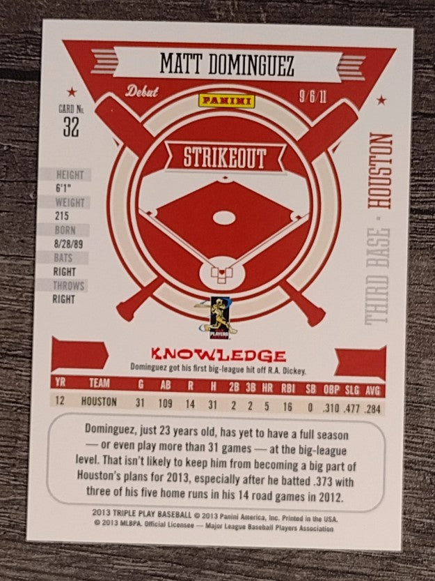 2013 Triple Play #32 Matt Dominguez