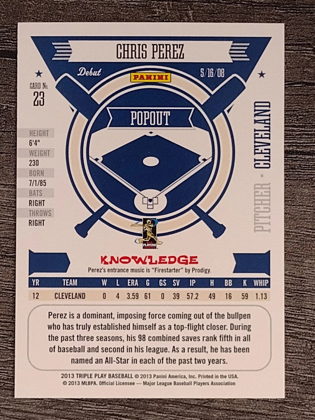 2013 Triple Play #23 Chris Perez