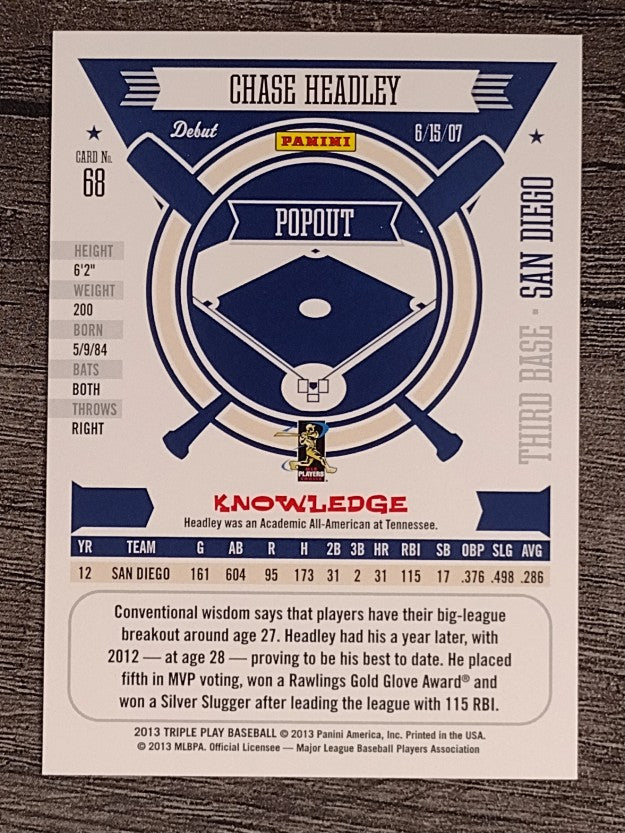 2013 Triple Play #68 Chase Headley