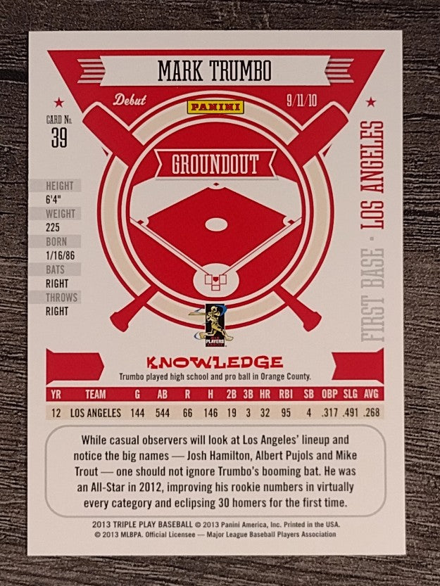2013 Triple Play #39 Mark Trumbo