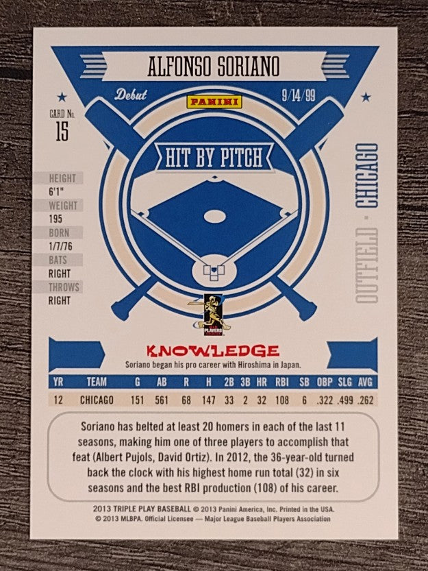 2013 Triple Play #15 Alfonso Soriano