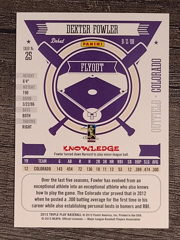 2013 Triple Play #25 Dexter Fowler