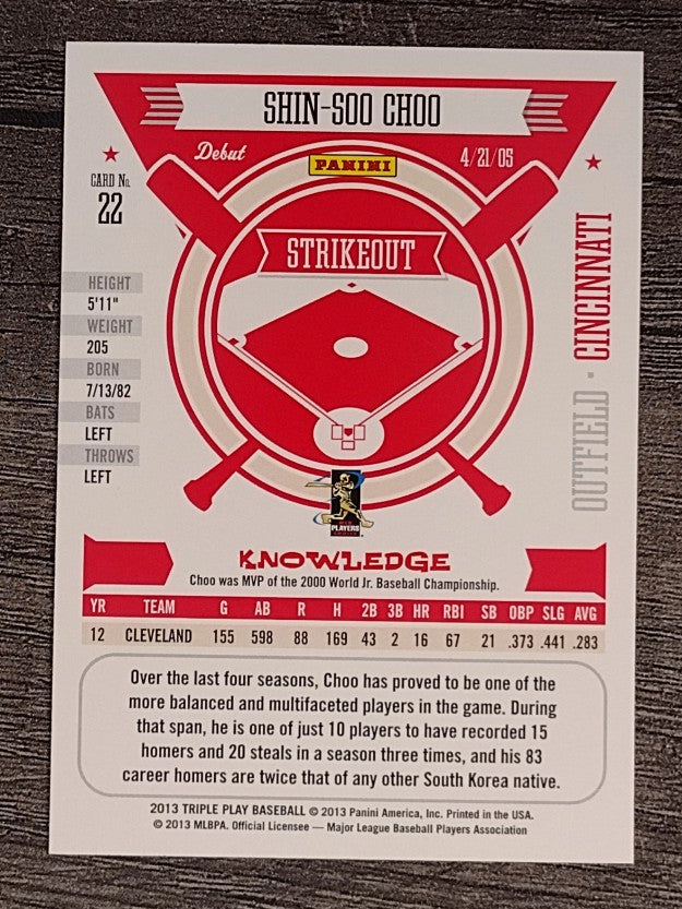 2013 Triple Play #22 Shin-Soo Choo