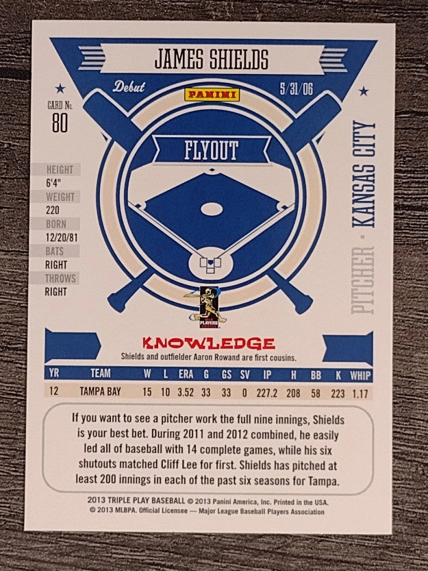 2013 Triple Play #80 James Shields
