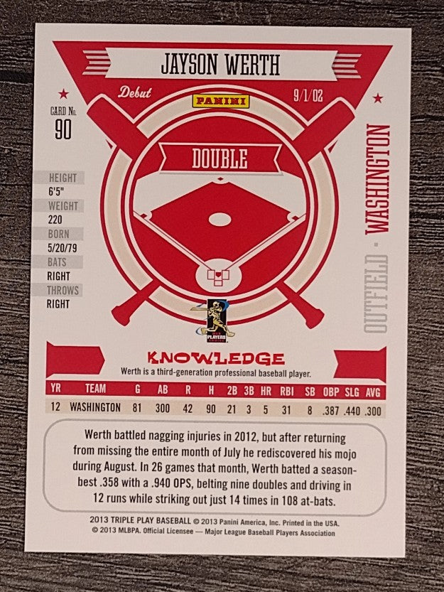 2013 Triple Play #90 Jayson Werth
