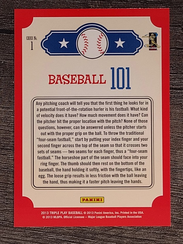 2013 Triple Play Baseball 101 #1 Fastball