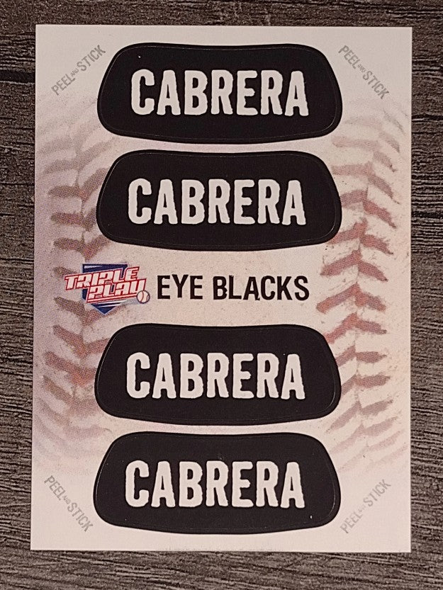 2013 Triple Play Eye Black #6 Miguel Cabrera