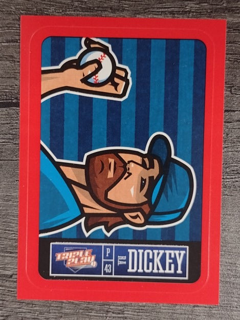 2013 Triple Play Stickers Red #16 R.A. Dickey