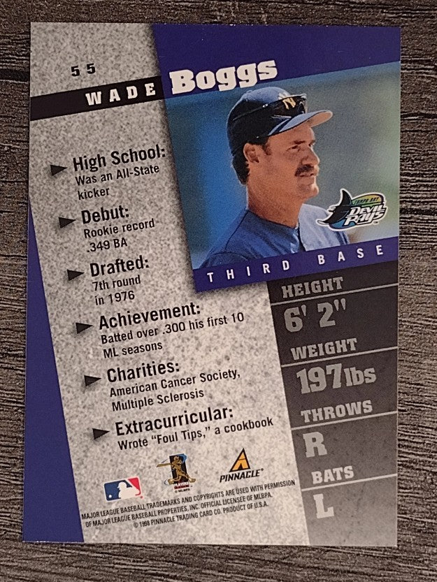 1998 Pinnacle Inside #55 Wade Boggs