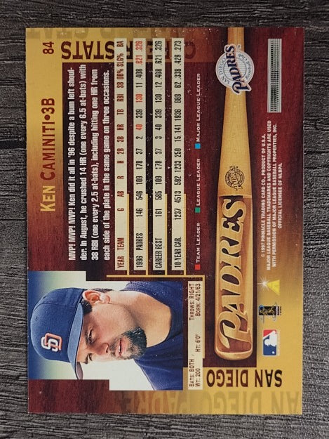 1997 Pinnacle #84 Ken Caminiti