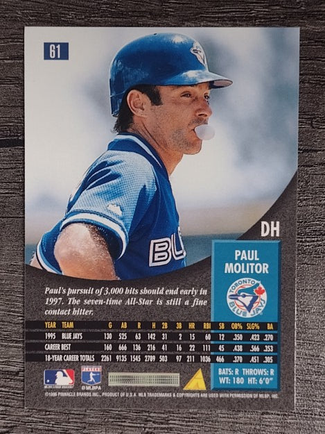 1996 Pinnacle #61 Paul Molitor