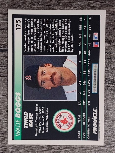 1992 Pinnacle #175 Wade Boggs