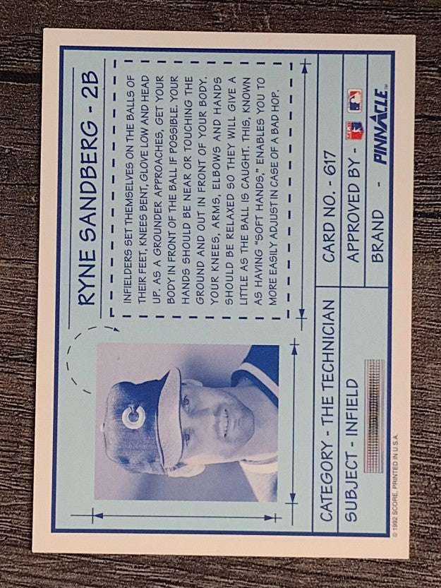 1992 Pinnacle #617 Ryne Sandberg TECH