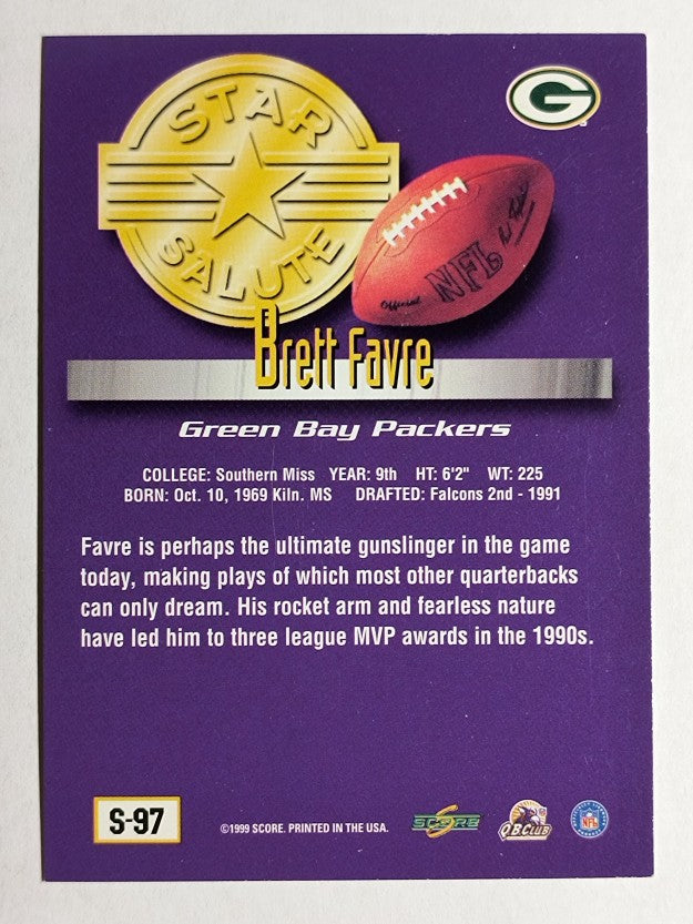 1999 Score Supplemental #S97 Brett Favre SS