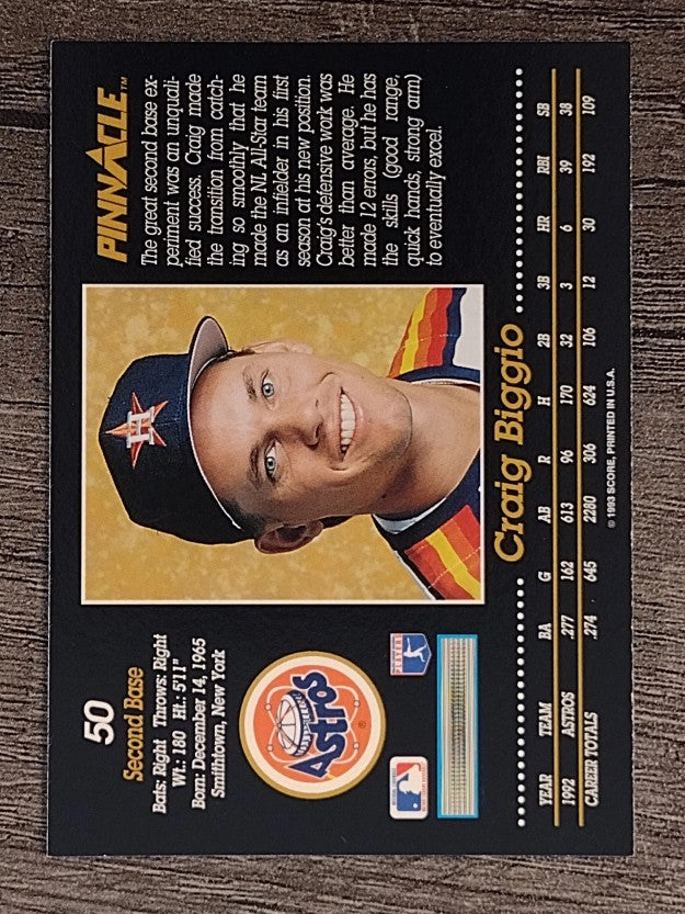 1993 Pinnacle #50 Craig Biggio