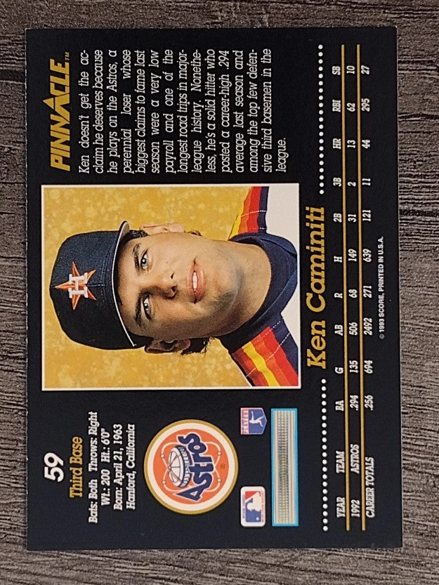 1993 Pinnacle #59 Ken Caminiti