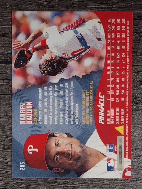 1995 Pinnacle #205 Darren Daulton