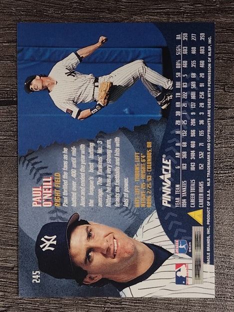 1995 Pinnacle #245 Paul O'Neill
