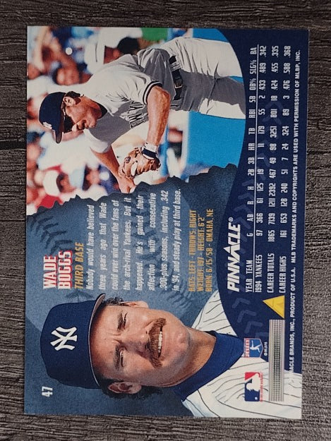 1995 Pinnacle #47 Wade Boggs