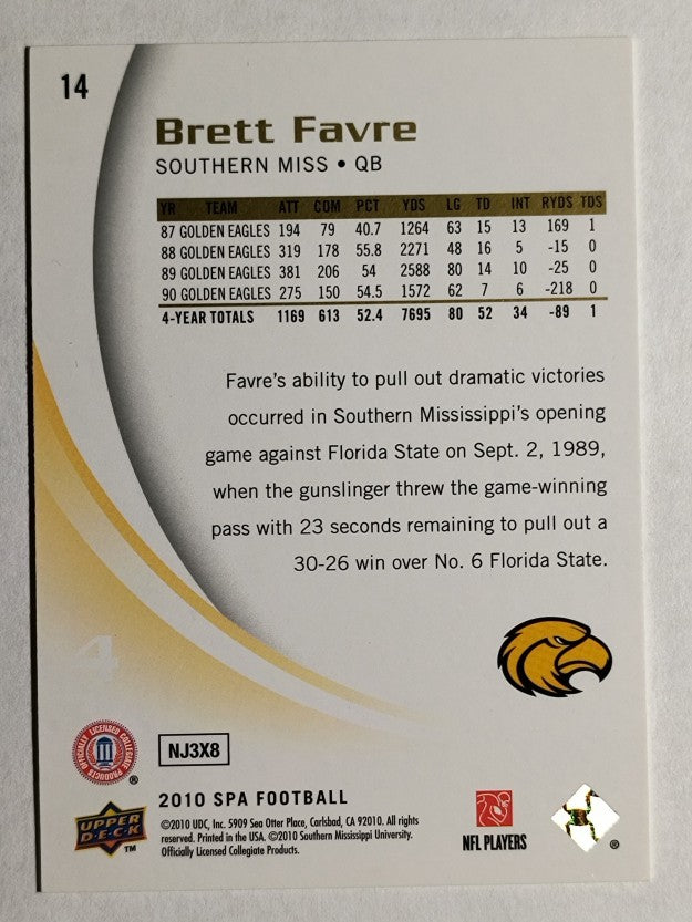 2010 SP Authentic #14 Brett Favre