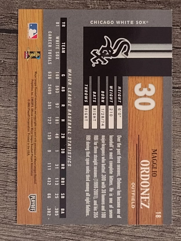 2002 Playoff Piece of the Game #18 Magglio Ordonez