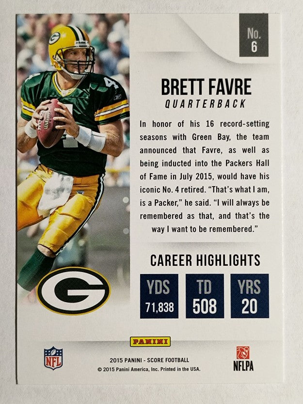 2015 Score All-Time Franchise #6 Brett Favre