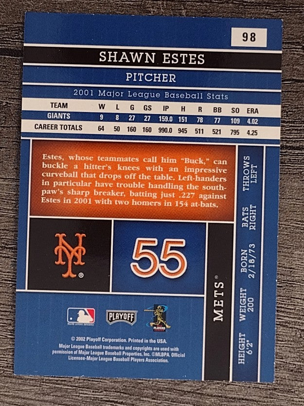 2002 Absolute Memorabilia #98 Shawn Estes