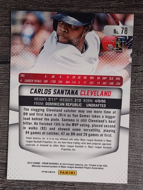 2014 Panini Prizm Prizms #78 Carlos Santana (NM)