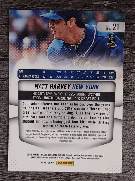 2014 Panini Prizm Prizms #21 Matt Harvey